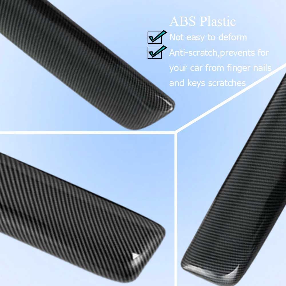XITER Center Console Trim Cover Compatible with Toyota Sienna 2021-2025,2026 Center Armrest Box Decor Cover,Carbon Fiber Black (2Pcs)