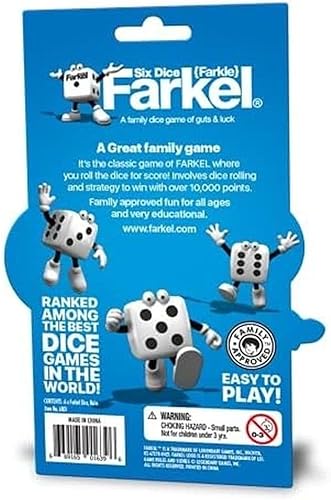 Miniatura 3 de Classic Farkel Dice Tube – El juego adictivo original de tripas y suerte – Juegos familiares y juegos de viaje – Juegos divertidos para adultos y