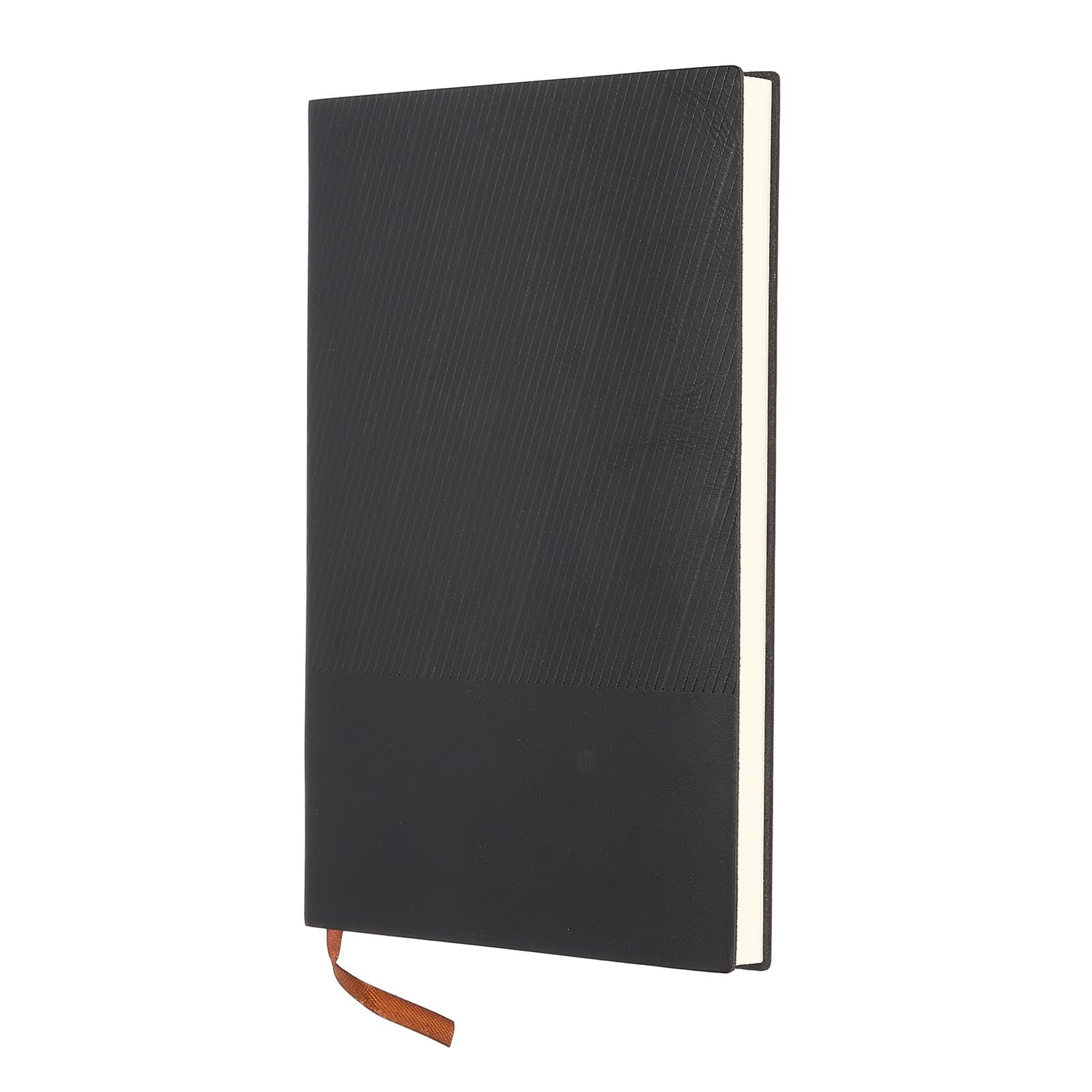 PATIKIL Lined Journal Notebook 8.3"x5.7" A5 98Pages Journal Book Ribbed 80GSM, Black