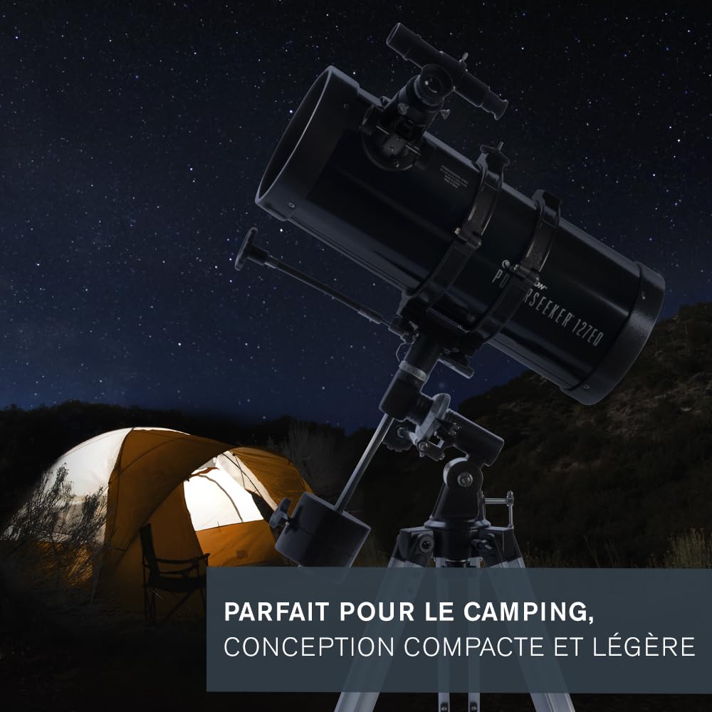 Celestron 21049 PowerSeeker 127EQ Reflector Telescope, Black