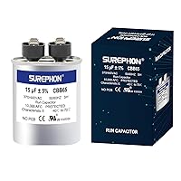 Vista 27 de 40+5 uF 40/5 MFD ±5% 370V/440VAC Condensador de Arranque y Funcionamiento Dual CBB65B Funciona para Motor de Ventilador de Unidad de Aire