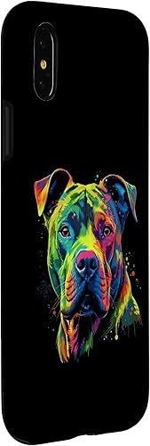 Miniatura 6 de iPhone 14 Pit Bull Mom Dog Lover Colorido Artístico Pitbull Propietario Mujeres Caso
