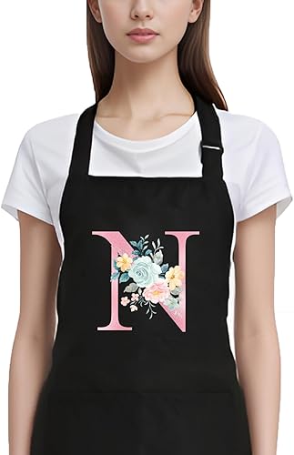 Miniatura 18 de Delantales personalizados para mujer con bolsillos para cocinar, cocina, hornear, bonitos regalos para mamá, cumpleaños, Navidad