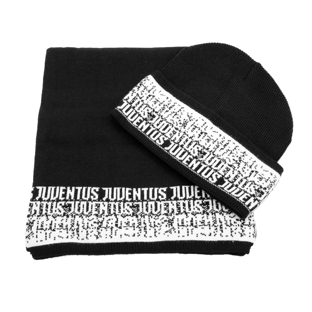 Juventus SET SCIARPA E CAPPELLO SKIPPER JACQUARD LOGATO 52% VI 30% PL 18% PA BOX 133569 JUVE