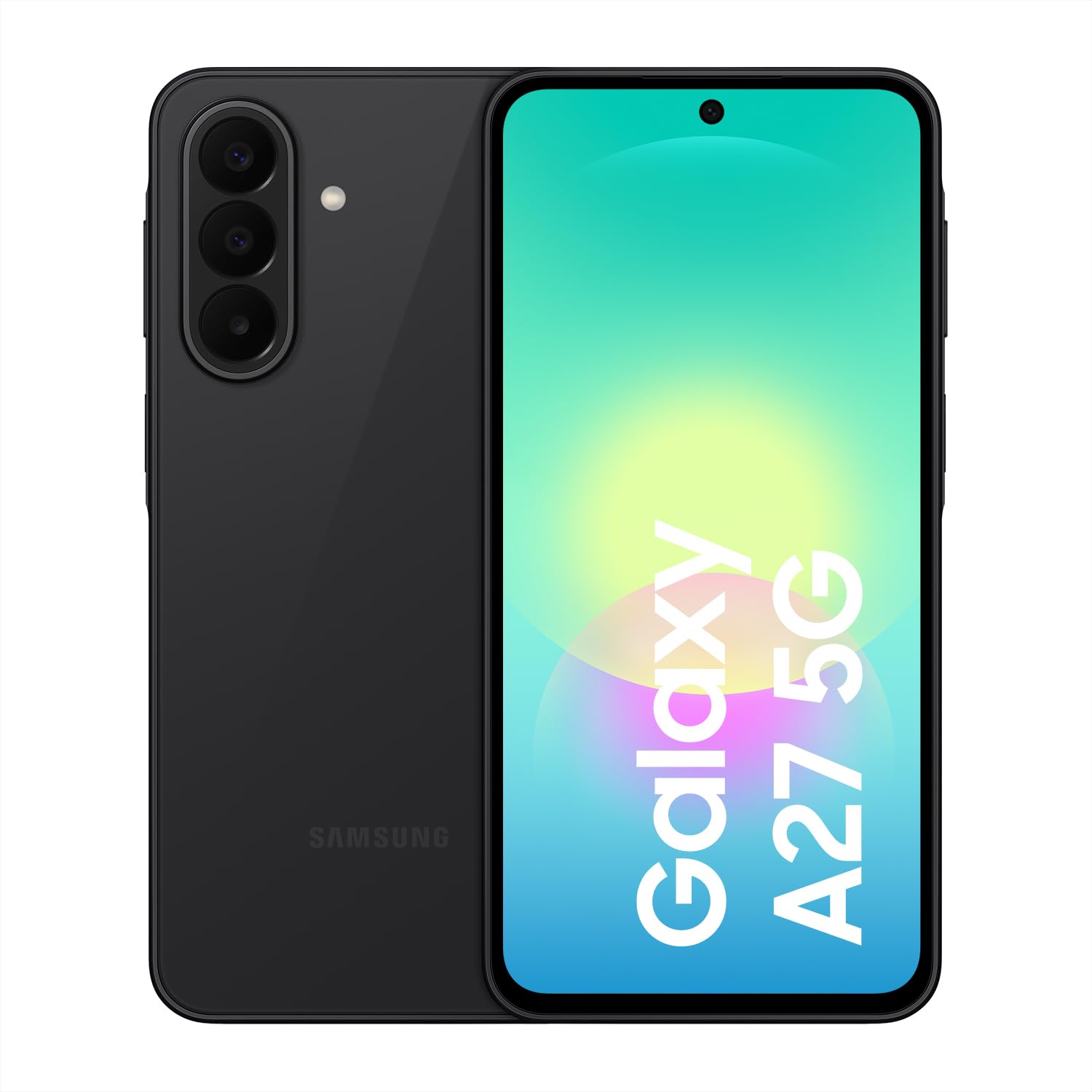 Samsung Galaxy A27 5G Smartphone mit KI-Funktionen, Handy, Black, 128 GB | Circle to Search, Objekt-Radierer, Sprachtranskription, Dreifach-Kamerasystem, IP64, 5000-mAh-Akku, 6 Betriebssystem-Updates
