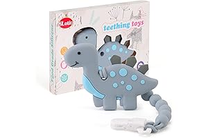 Teether with Clip for Babies 3-6 and 6-12 Months