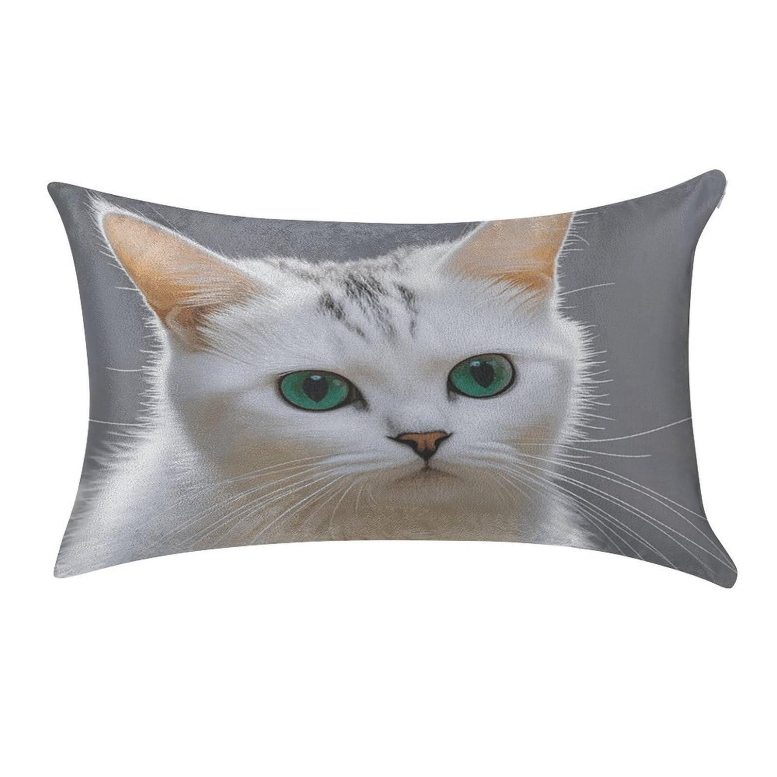 Fekiloot Style Cute White Cat Pillow Covers Home Decor Pillow Cases