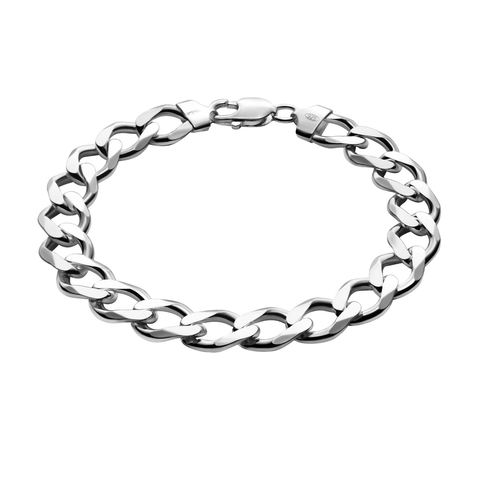 Ein Armband aus massivem 925 Silber, ideal als Geschenk für Mann oder Freund, mit Schmuckbox