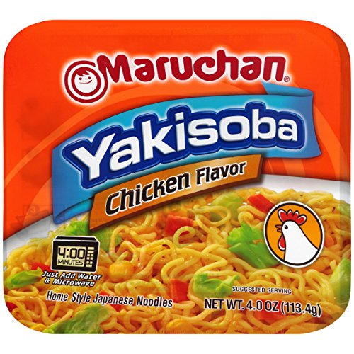 Image of Maruchan Yakisoba, Chicken Flavor - Stir-Fried Japanese Instant Ramen Noodles, High Protein Microwavable Meal - 4 Oz. (Pack of 16)