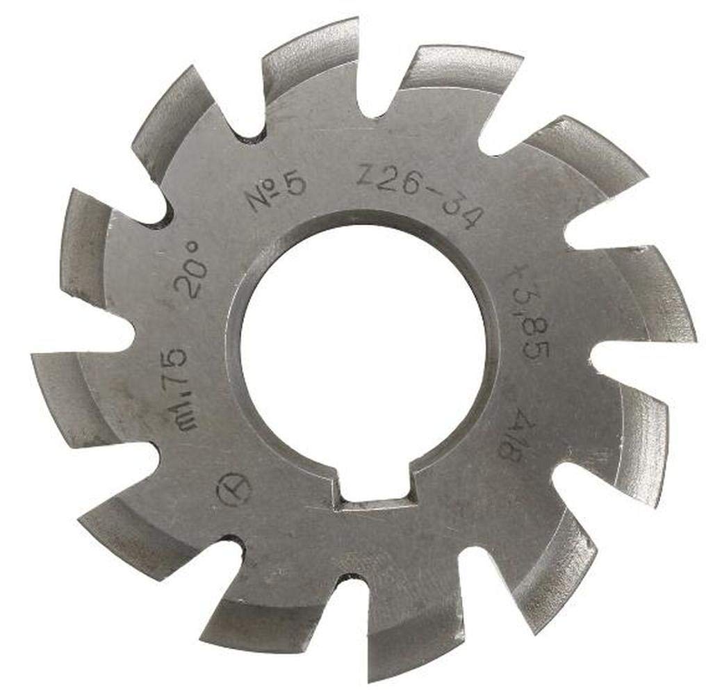 1 Uds Módulo 1,75 PA20 HSS # 1-8 Cortador De Fresado De Engranajes Intrincados Diámetro Interior 22mm (#5)