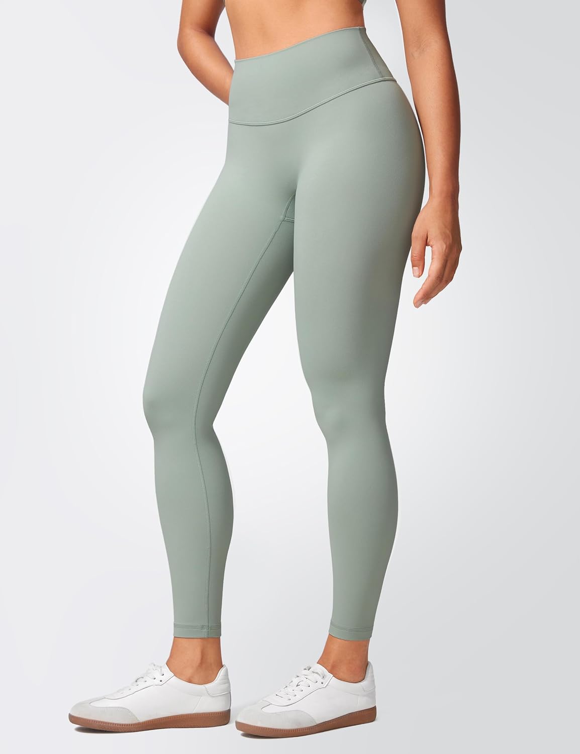 Womens High Waist No Front Seam Scrunch Butt Leggings Workouts 25 Inches V-Back Scrunch Booty Gym Yoga Pants - Image 4