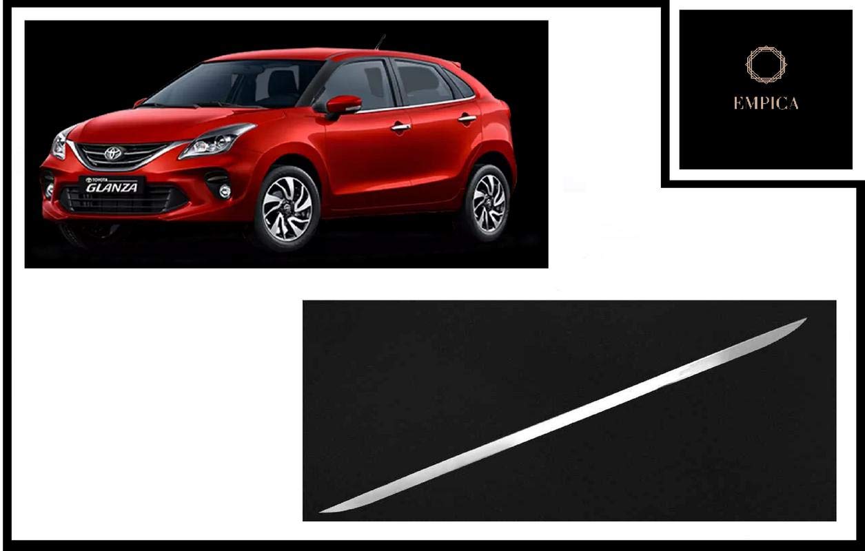 Empica Chrome Trunk Garnish for Car | Dicky Trim Garnish Rear Boot Patti Upper Garnish Compatible with Toyota Glanza