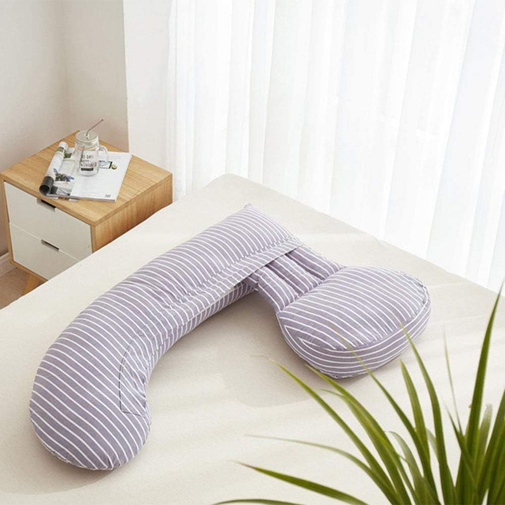 IOCCIOBB Motherhood L-Shaped Pillow Abdominal Pad Nursing Waist Side Sleeper Pillow Multifunctional Pregnant Woman Lying Side Cushions, Neck Shoulders Can Relieve Back (Color : F)