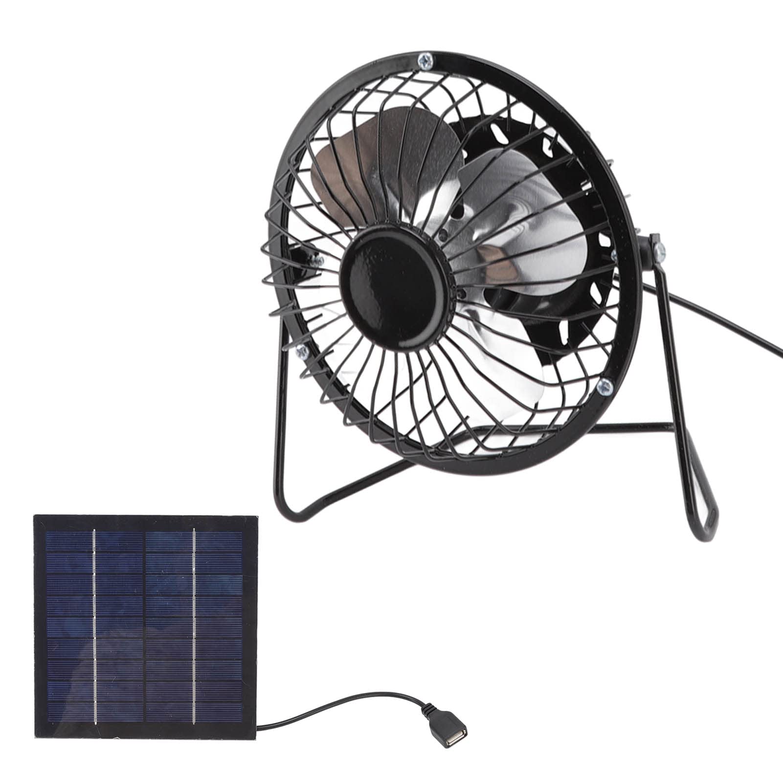Fafeicy Photovoltaic Solar Panel Lüftungssystem Set, Mini Tragbare USB -Kühllüfter 5V 2,5W, Keine Batterie für Gewächshäuser, Zwinger, Anhänger Erforderlich