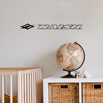 Gadgets Wrap Wall Decals 29CM Wall Stickers Black Color - (Naish Logo)