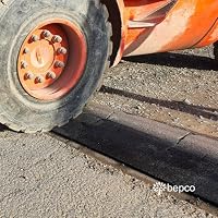 bepco Bordsteinrampe + Befestigungs-Set, LxBxH: 100 x 25 x 8 cm aus Gummi (schwarz) Auffahrrampe,Türschwellenrampe, mit eingelagerten Unterlegscheiben zur Befestigung – Ansicht 9