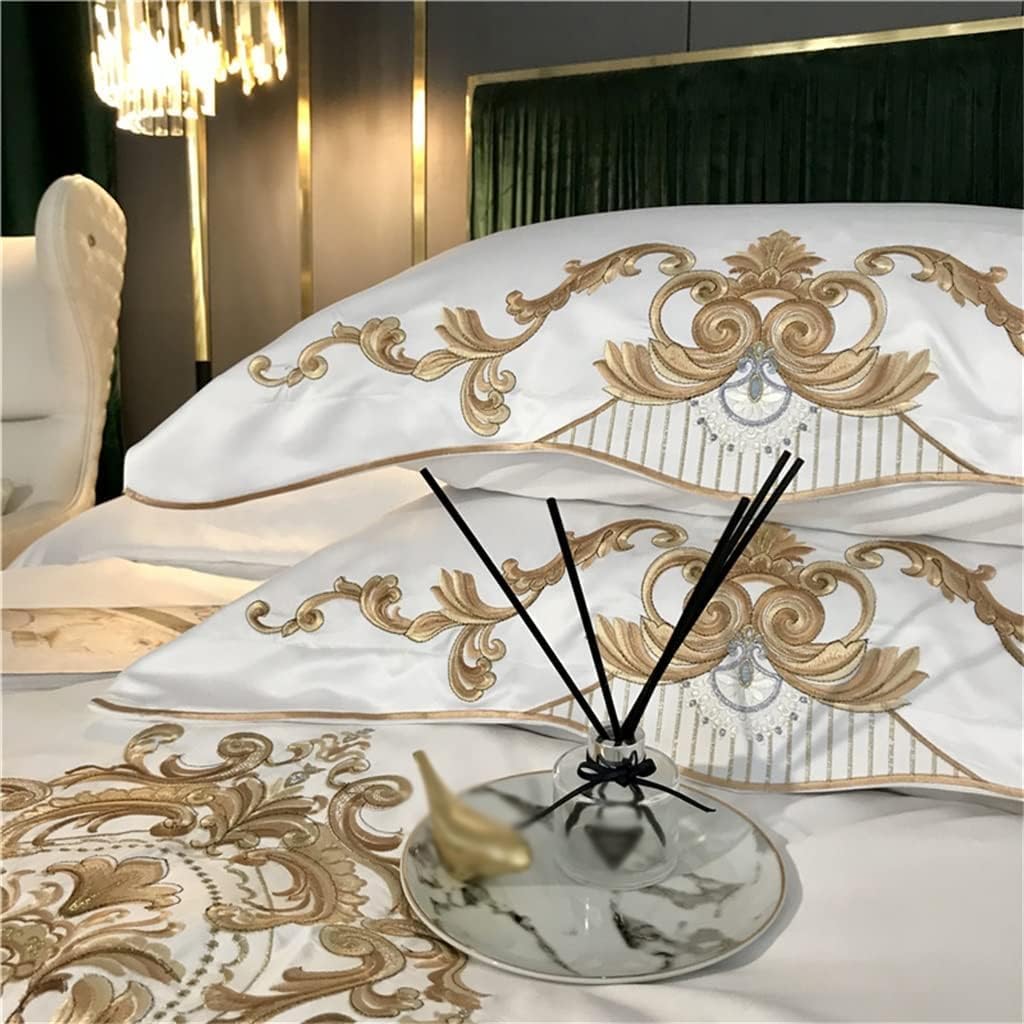 Home Textile 60S Satin Cover Cover Sheets Pillowcase Home Textile Bedding Set (Color : D, Size : 200 * 230cm)