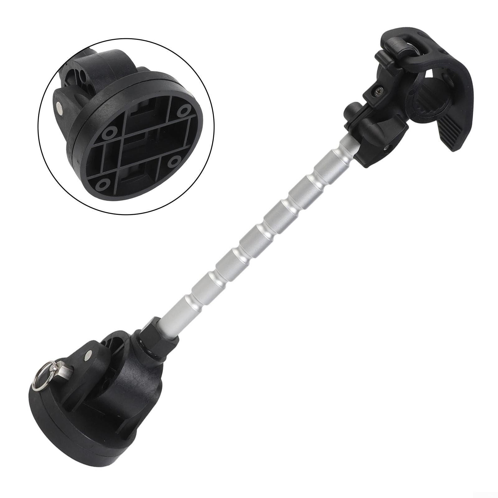 Soporte de motor de arrastre para Minn Kota MKA-60 - Soporte ajustable de 180° con correa de bloqueo para motores de montaje en proa | Se adapta a ejes de 10.6 a 16.9 pulgadas