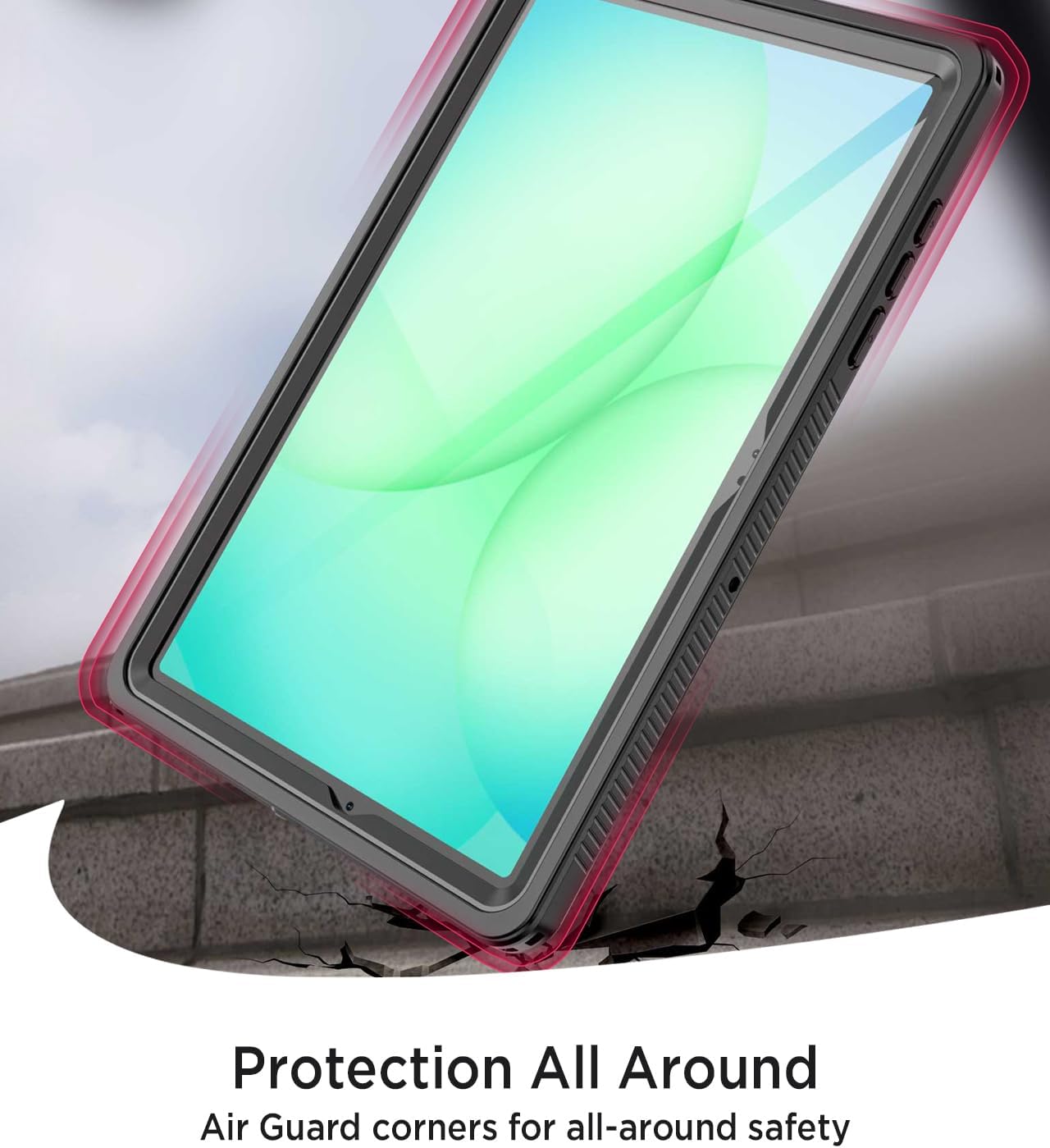 Miimall Waterproof for Samsung Galaxy Tab A11 Plus 11 Inch Case Screen Protector, 360 Full Body Rugged Bumper Outdoor Sports Military Grade IP68 Water Proof Cover for Galaxy Tab A11+/Plus 2025 Case image 5