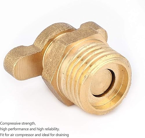 Miniatura 6 de Kit de reemplazo de válvula de drenaje de agua de latón G1/4 Cock de drenaje externo para accesorios de compresor de aire
