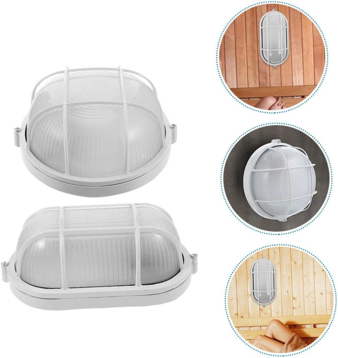 Mikikit 2pcs Steam Room Light Wall Lamp for Sauna Steam Room Easy to Install for Damp Environments