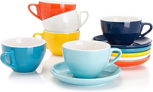 Vista 16 de Sweese - Tazas de porcelana con platillos (6 unidades), varios
