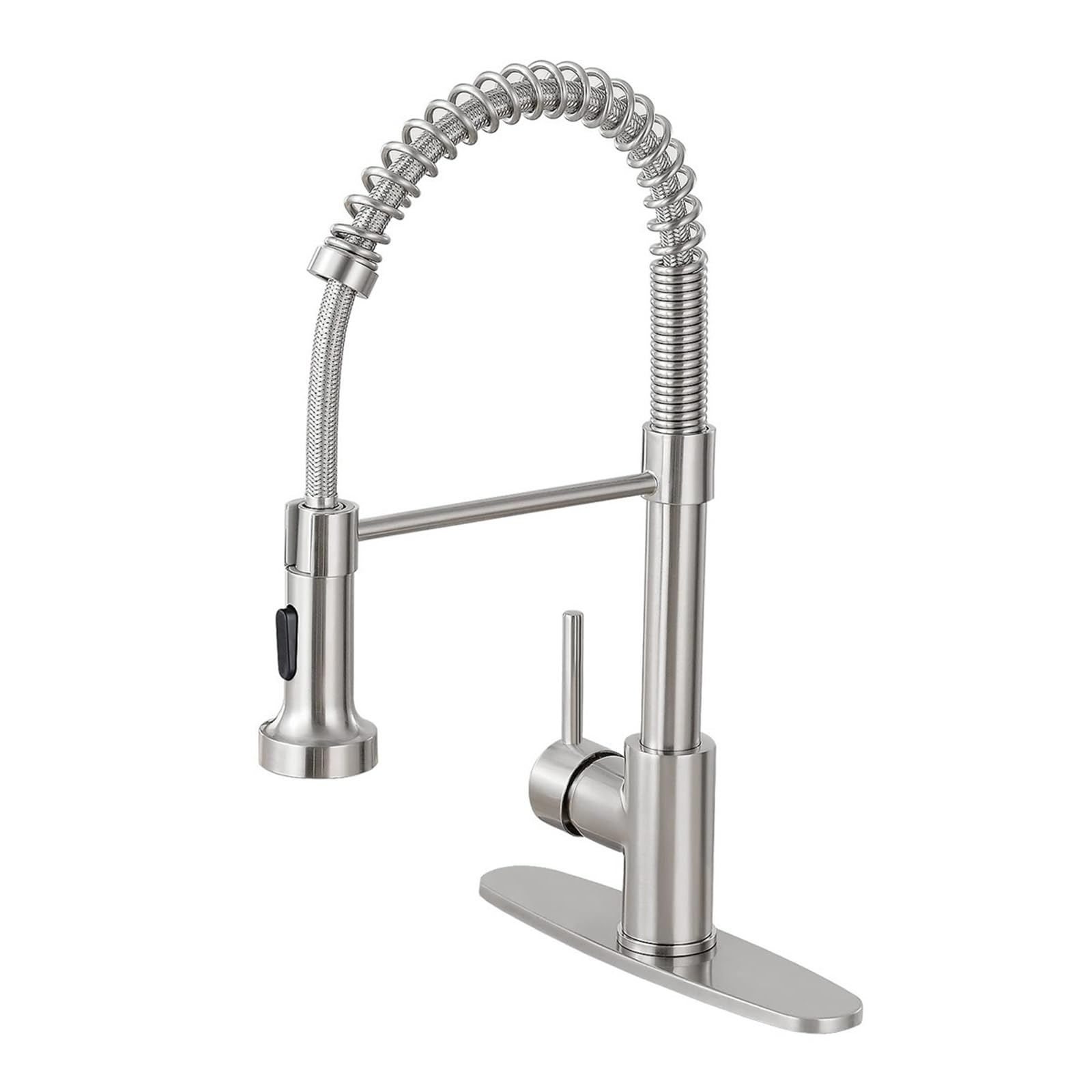 Robinet de cuisine douchette extractible mitigeur eau chaude froide acier inoxydable argenté