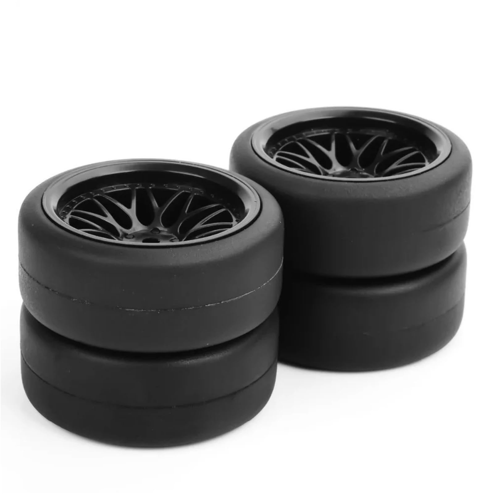 RC Neumáticos Ruedas para HPI para HSP para Racing 1/10 Escala Neumáticos Derrape Planos Y Llanta Rueda con 6mm Offset 12mm Drive Hex RC En Accesorios Coche Carretera