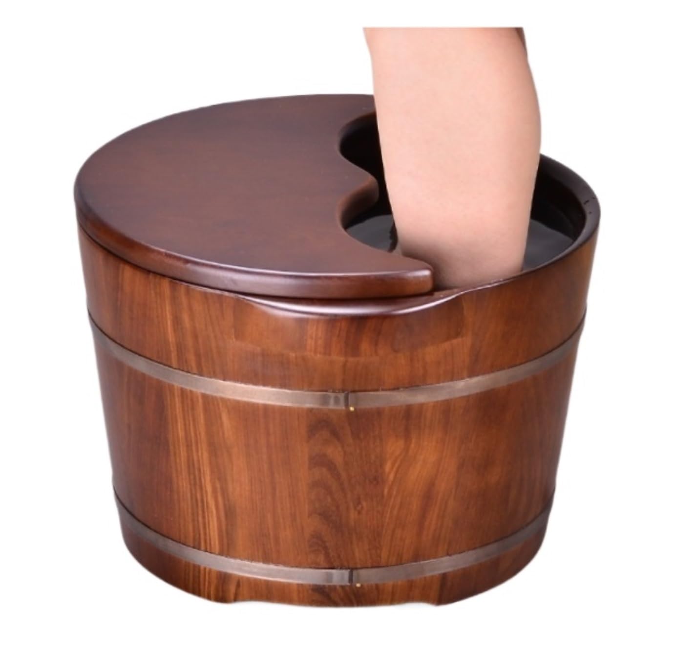 Kąpiel Stóp Wanna do Stóp Drewniana Beczka Do Kąpieli Stóp, Wanna Do Kąpieli Stóp Dla Dorosłych, Wiadro Do Kąpieli Stóp Wiadro do Pedicure(With cover)