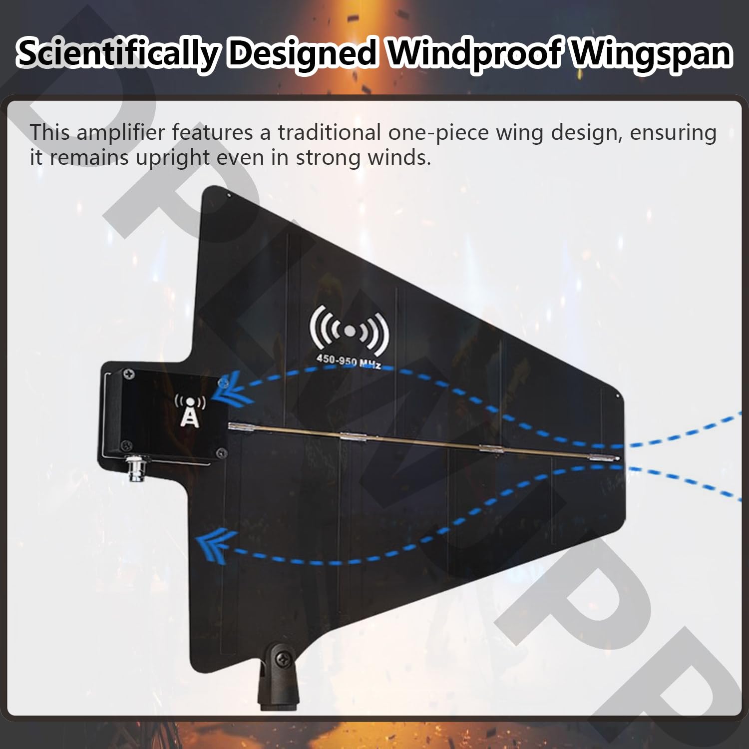 Amplificatore di segnale del microfono senza fili di distribuzione dell'energia dell'antenna UHF con 8 porte di ingresso/uscita, gamma di frequenza 450-950MHz