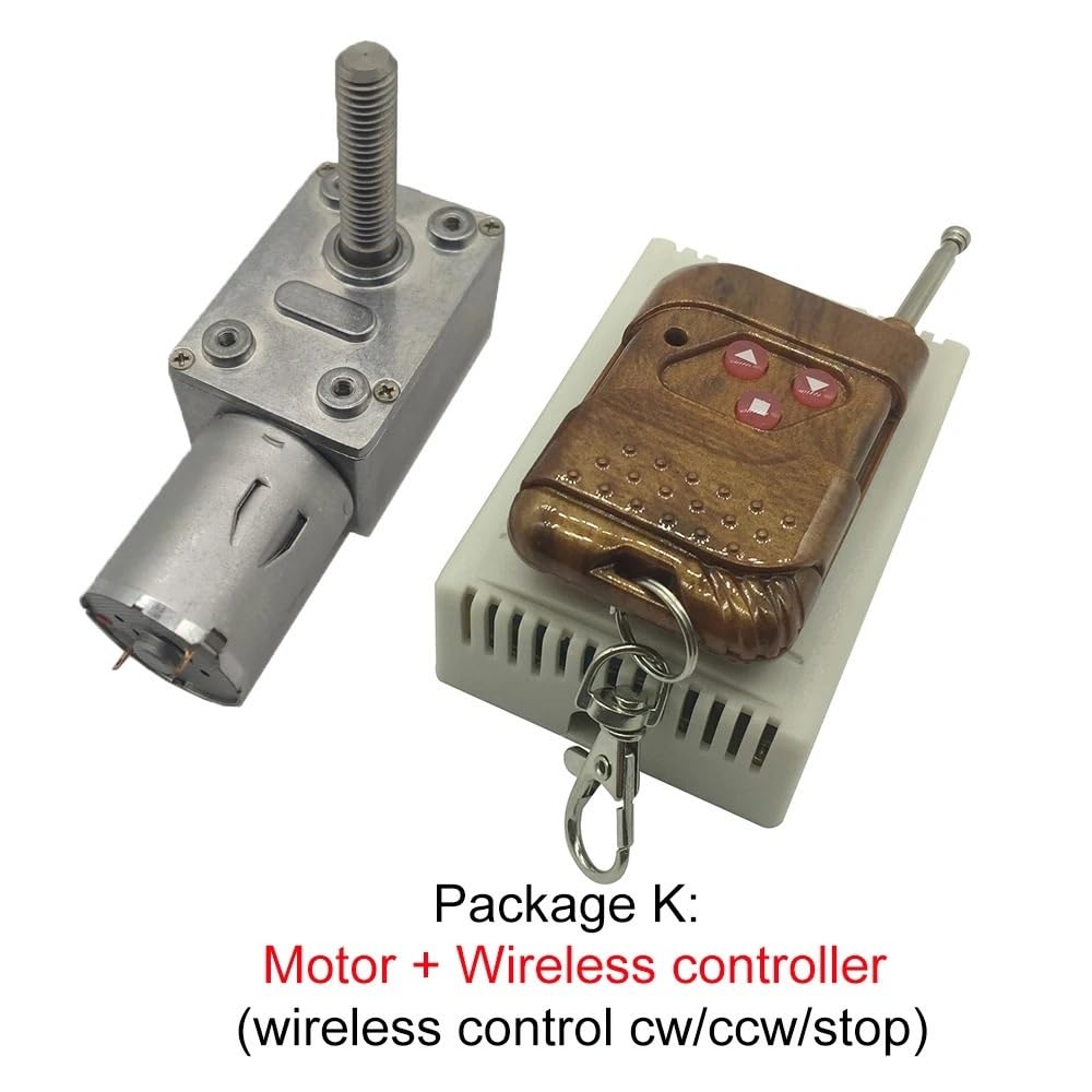 Arrancador de tornillo sin fin de CC con reductor de engranajes JGY-370-M8 6-24 V 6-150 RPM Turbina autoblocante M8 Paquete de 33 mm S 12 V 90 rpm Motor Drivers