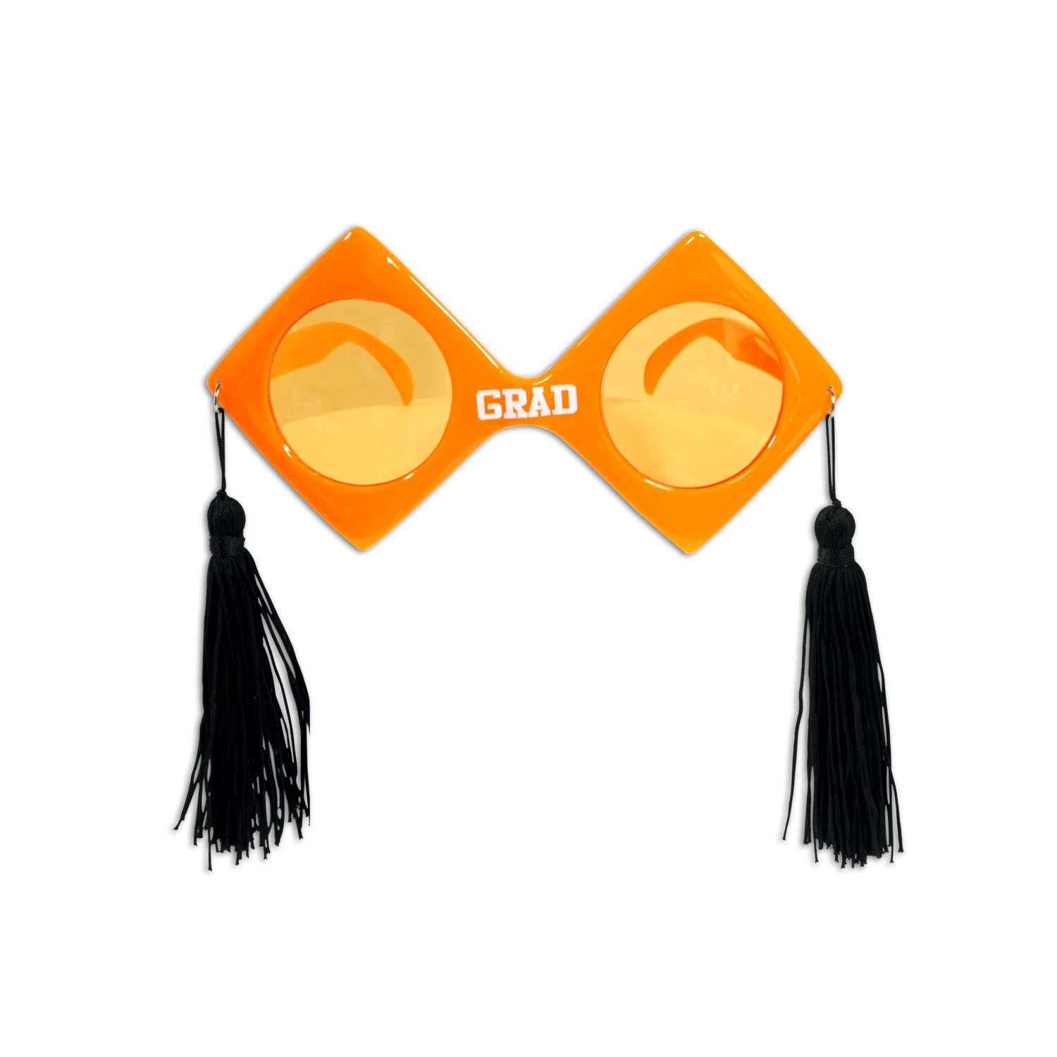 Grad Fanci-Frames Partybrille — 1 Stück, Orange Mit Getönten Gläsern, Für Abschlussfeiern