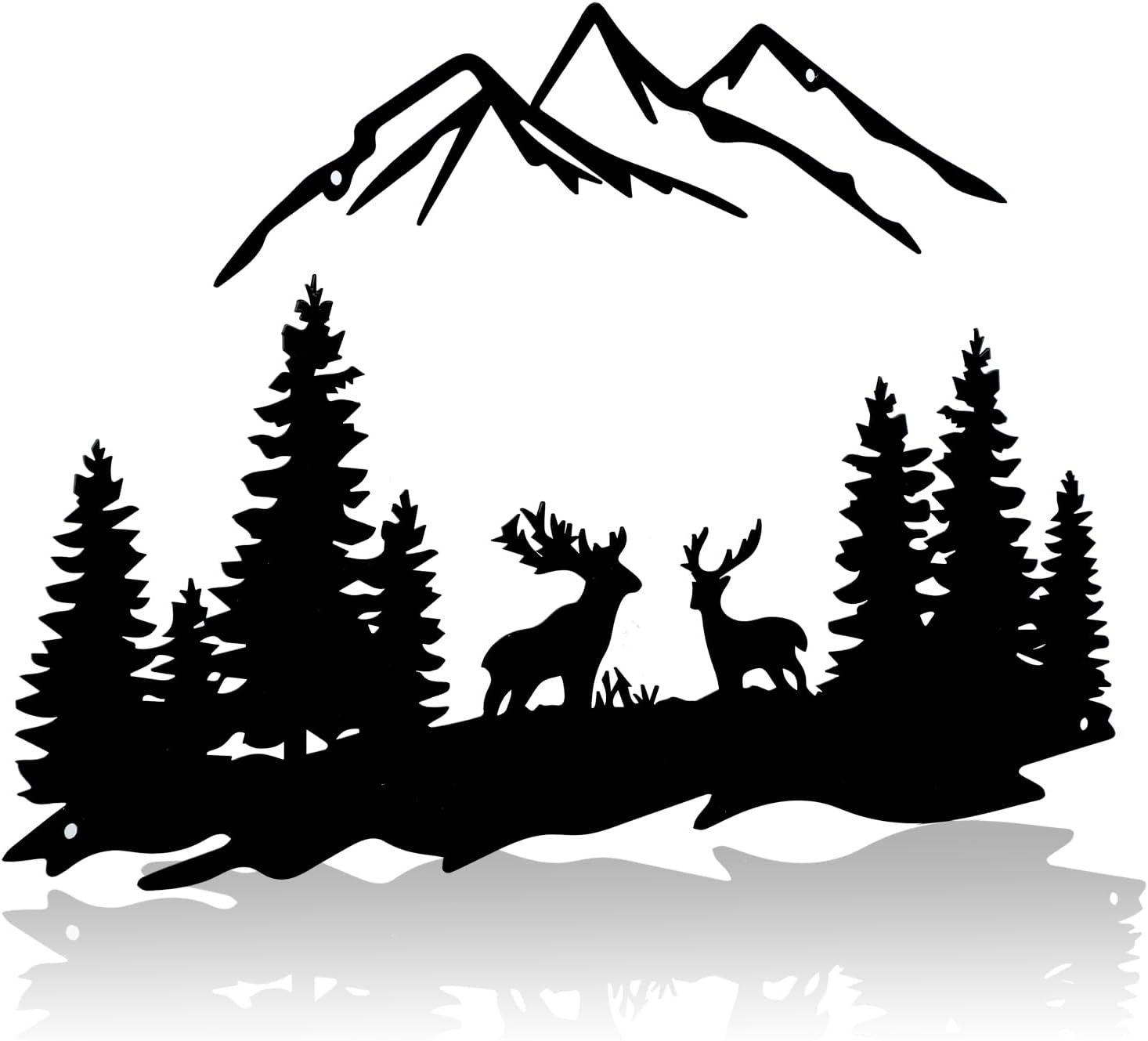 Metal Deer Wall Decor Mountain Wall Art Rustic Cabin Decor