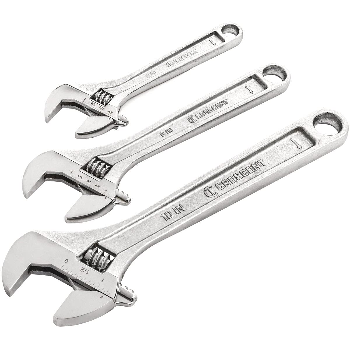 Crescent AC3PC - Set di 3 chiavi regolabili da 15,2 cm, 20,3 cm e 25,4 cm