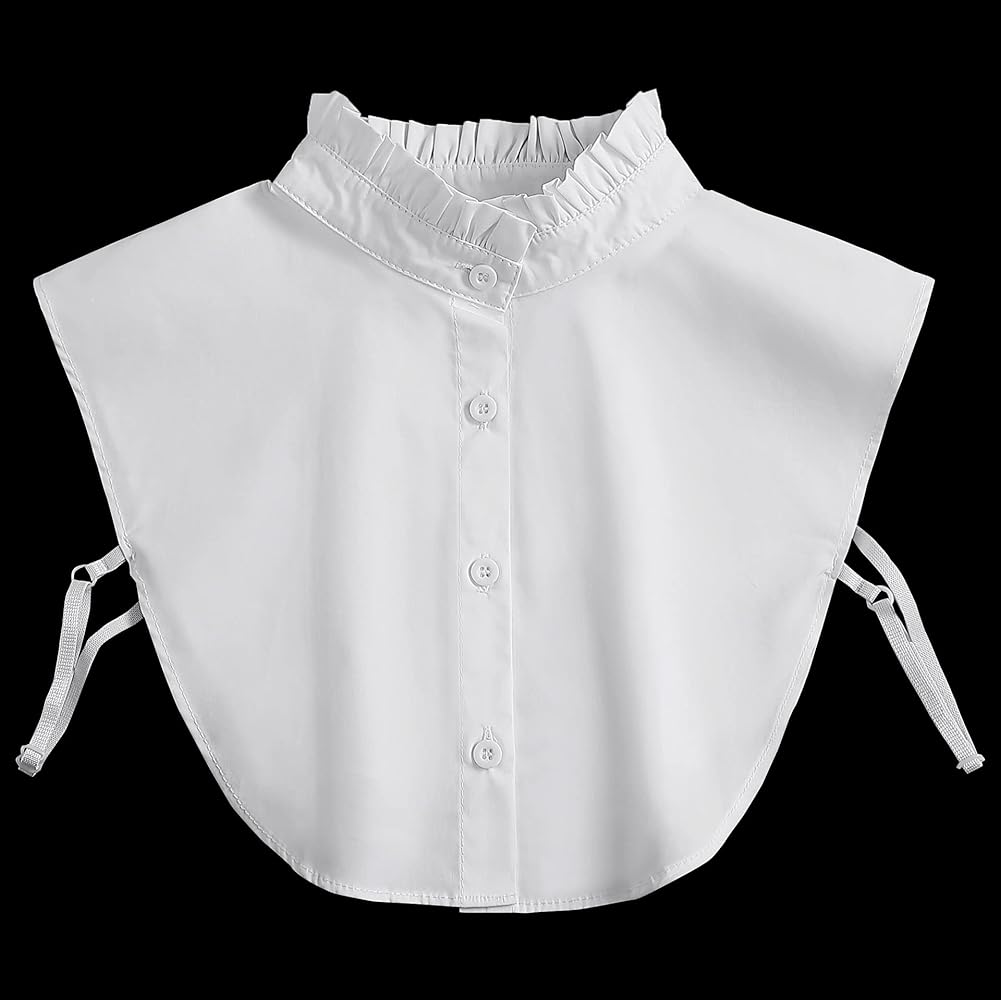 新品　リルアー Fringe false collar all in one Amazon.com: Joyci Simple Ruffles Fake Collar Detachable