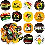48 Pcs Juneteenth Buttons Set Happy Juneteenth Buttons Badges Pins Black Lives Matter Buttons Freedom Day Africa American Independence Festival Juneteenth Decorations for Party Supplies