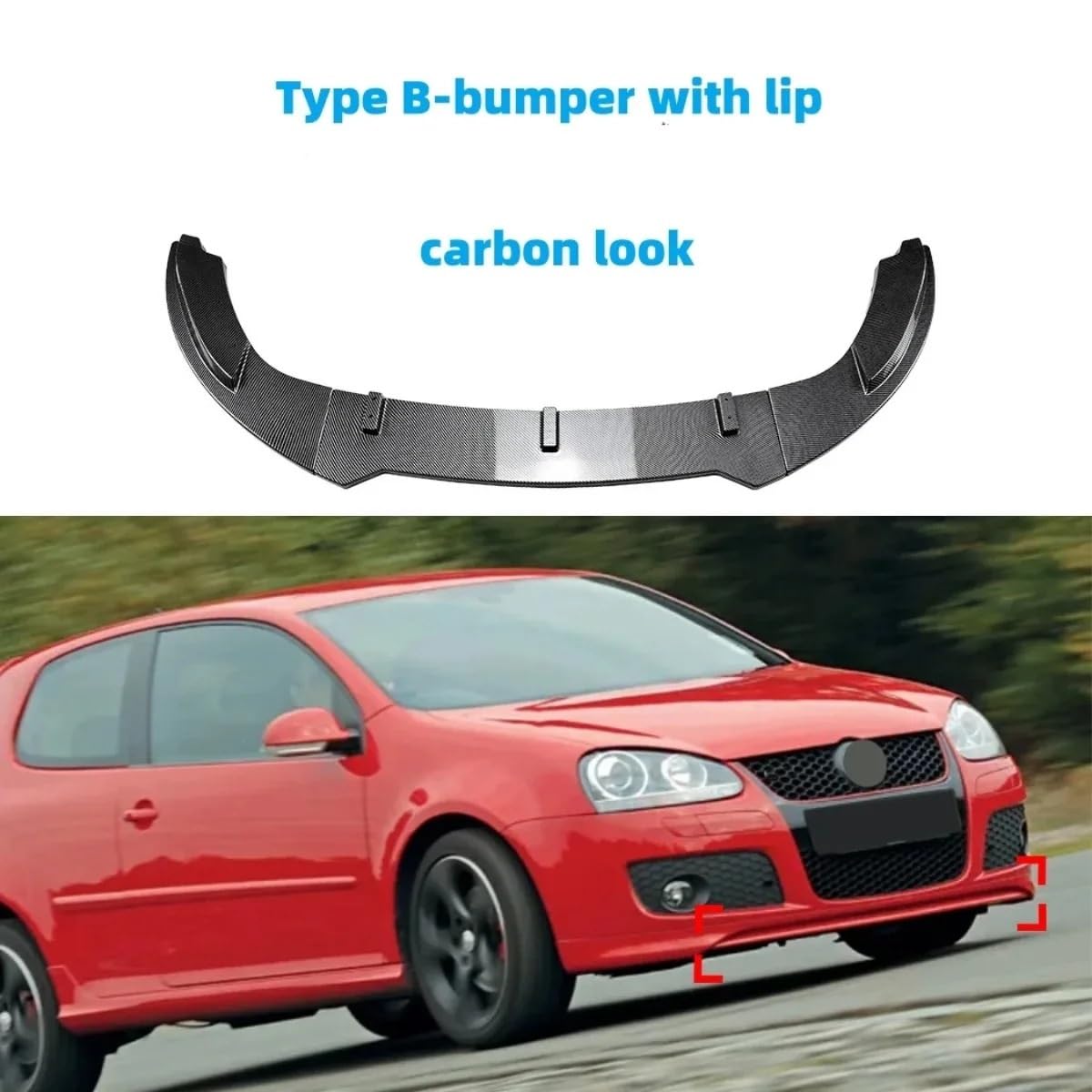 Uniwersalny spoiler Do VW Golf 5 MK5 GTI Jetta GLI Kit | 03-09 Splitter Body Lower BumperCar Przedni Dokładka przedniego zderzaka