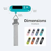 Vista 8 de pack all Báscula de equipaje de 110 libras, báscula digital de equipaje de mano, báscula de peso para maleta de viaje con pantalla LCD, batería