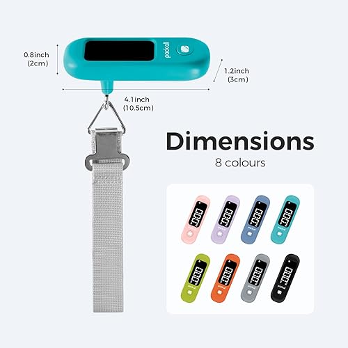 Miniatura 8 de pack all Báscula de equipaje de 110 libras, báscula digital de equipaje de mano, báscula de peso para maleta de viaje con pantalla LCD, batería
