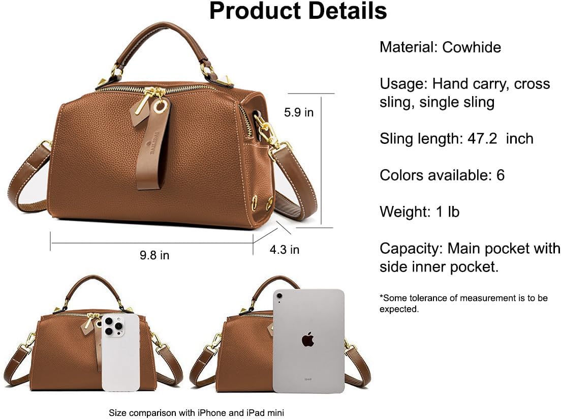 Crossbody Bags for Women Shoulder Bags Faux Leather Handbag Dual Straps, Dual Directional Zipper Medium Purse with Top Handle - Image 5