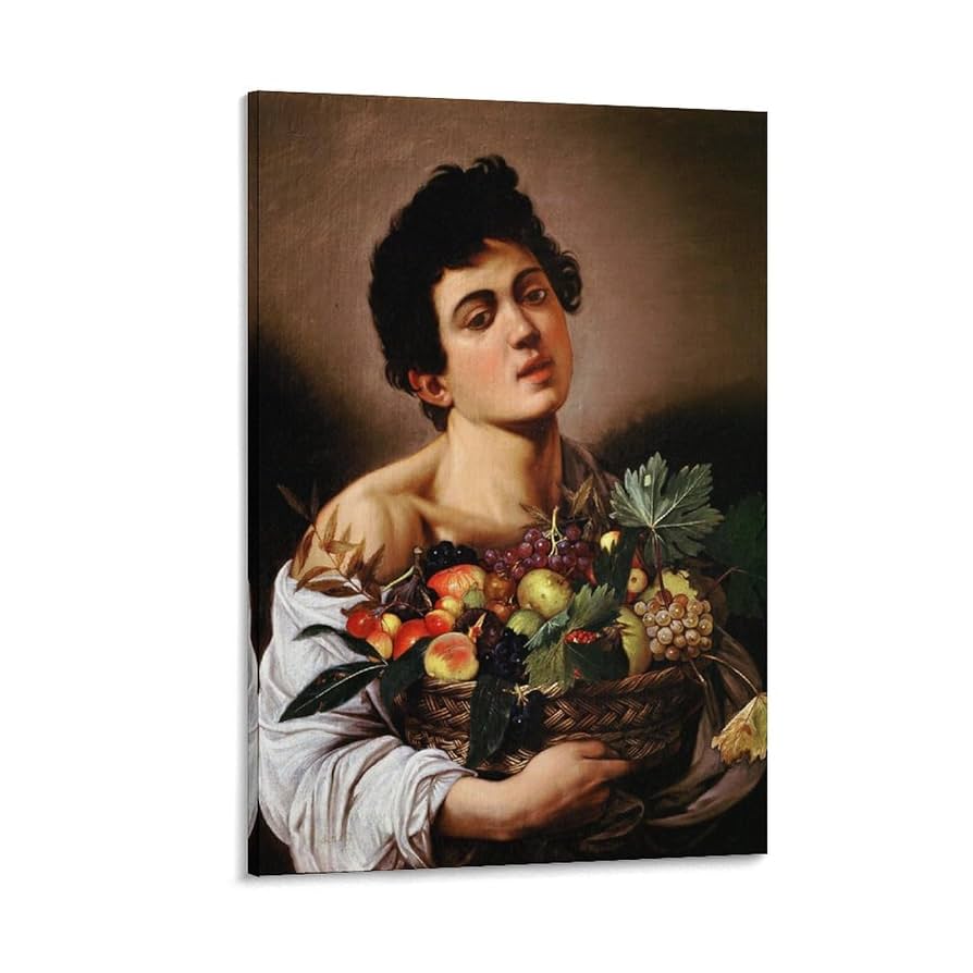 Amazon.co.jp: Caravaggioカラヴァッジョ 《果物籠を持つ少年