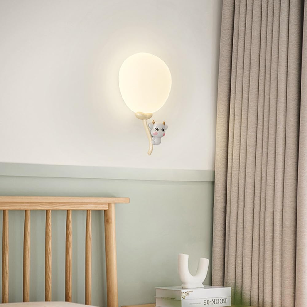 Balon LED Kinkiet Śliczny Zwierzę Kreskówka Małpa Krowa Uchwyt Ścienny 12 W Przewodowe Kinkiety Do Sypialni
