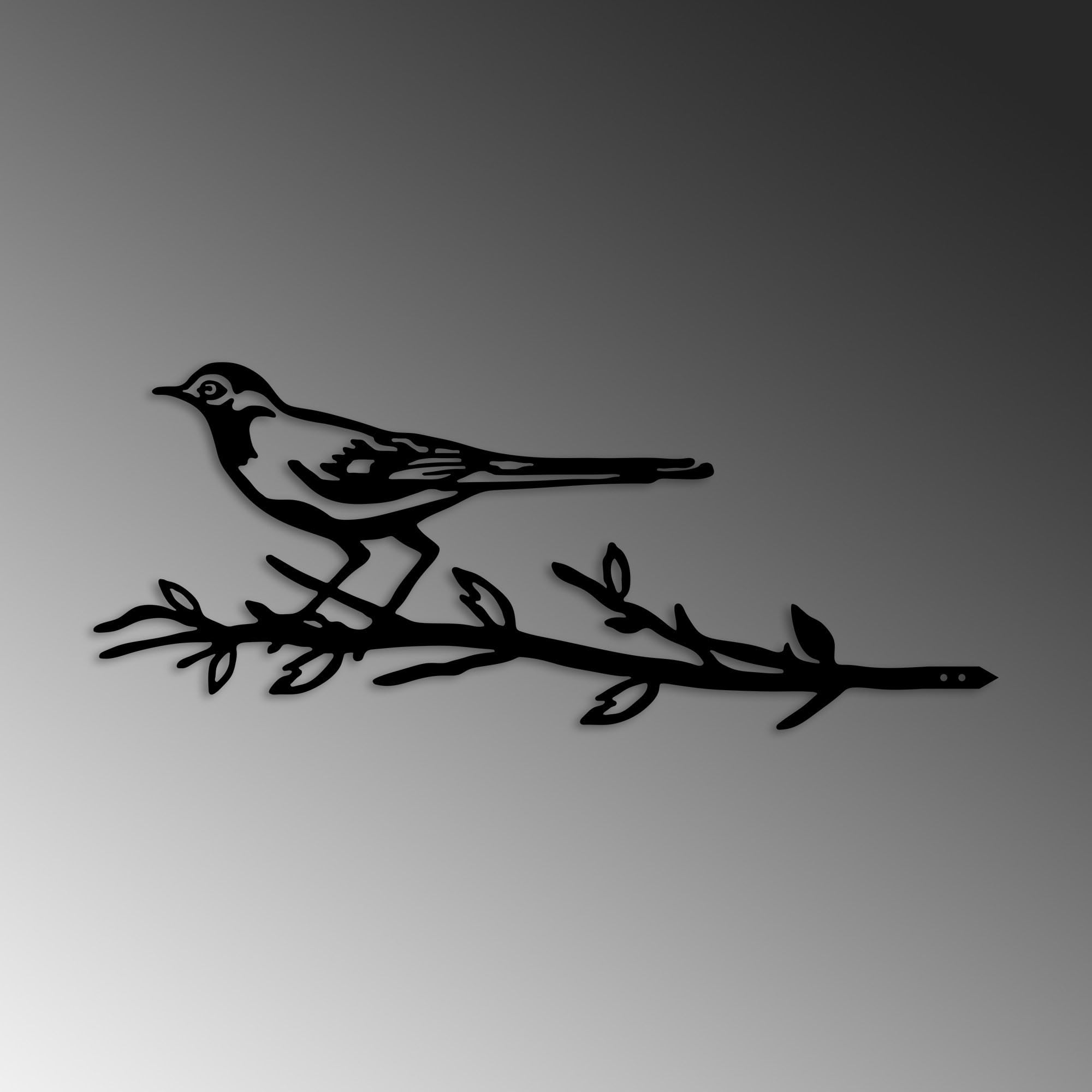 Deconation - Decoración de jardín para pájaros (50 x 20 cm), color negro