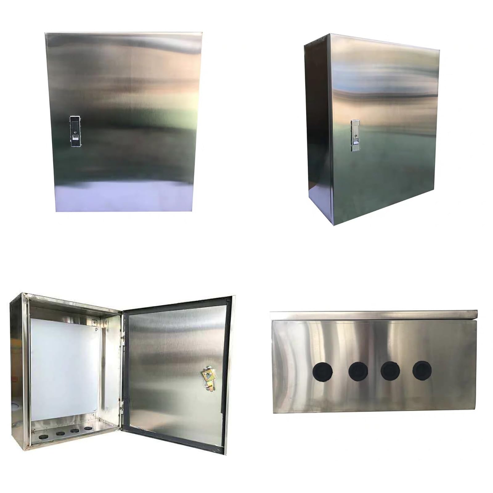 Elektrokasten aus Edelstahl, Schaltschrank Wetterfeste, Wasserdichte Metall Verteilerdose für den Außenbereich; Robust, Langlebig und Abschließbar(30x25x15cm/12x10x6in)