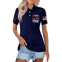 Womens Golf Shirt Polo Shirts for Women Short Sleeve Button Lapel Collared Summer Tops Casual Work Blouses