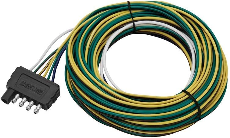 Wesbar 702275 5 Way Trailer Wire End Connector Harness, 25 Foot Length, Splices Easily to Trailer Lighting System, Weather Resistant