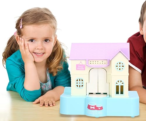 Miniatura 6 de Fun Puppy Villa - Alcancía de la suerte, casa de perro de la suerte, alcancía automática con efectos de luz y música, regalos de juguete para niños