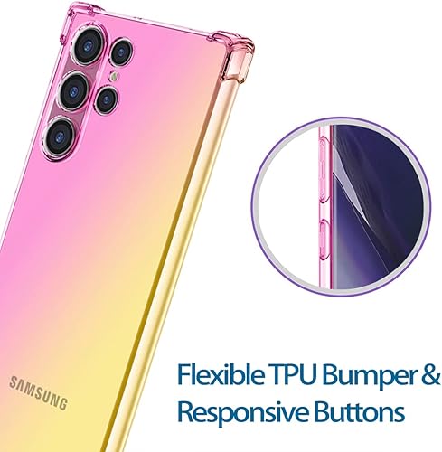 Miniatura 3 de Funda para Samsung Galaxy S23 Ultra, SM-S918U, funda transparente degradado, delgada, antiarañazos, TPU a prueba de golpes, funda protectora para