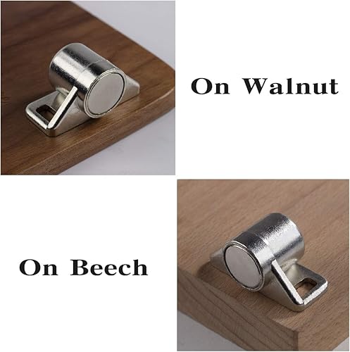 Miniatura 6 de Paquete de 8 cierres magnéticos para puerta de gabinete con imán de neodimio, pestillo magnético para gabinete, cierre magnético de hardware para