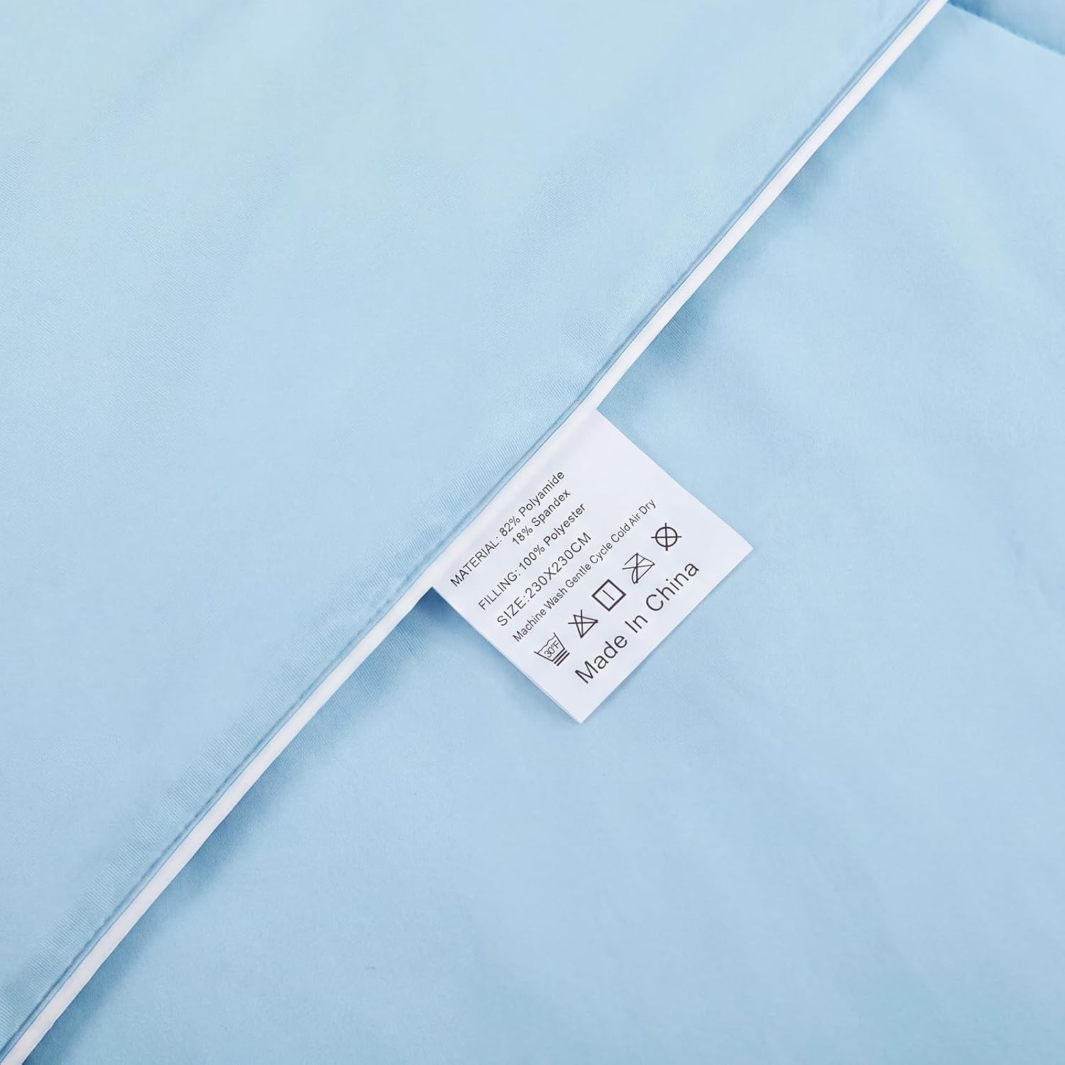 Cooling Comforter Queen Size with Storage Bag, 90" x 90" Cooling Blanket for Hot Sleepers and Night Sweats Blue Summer Comforter Breathable Lightweight Soft Silk Smooth Cold Blanket